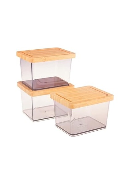 Made - 3''lü Saklama Kabı Renksiz Bedensiz