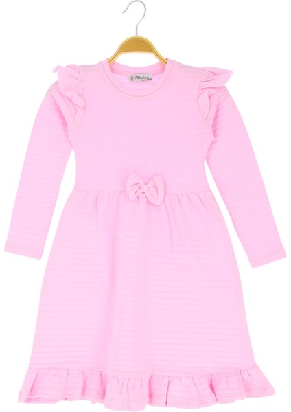 Kız Çocuk Elbise Fiyonklu