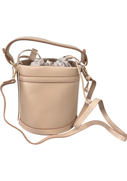 Deri Bej Kova Sade Kadın Omuz ve El Çantası fiyatları