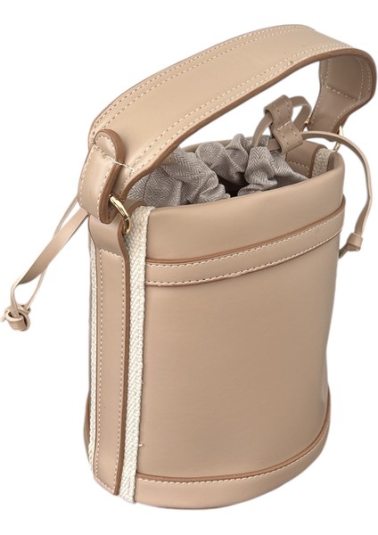 Deri Bej Kova Sade Kadın Omuz ve El Çantası modelleri