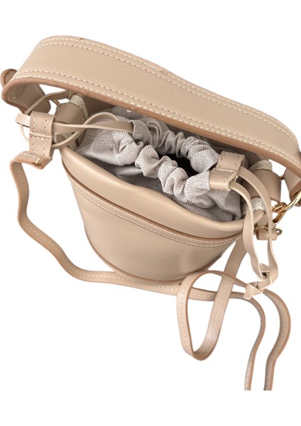 Deri Bej Kova Sade Kadın Omuz ve El Çantası fırsatları