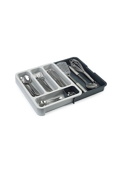 Joseph Joseph 85042 Drawerstore Genişleyen Çatal Düzenleyici, Koyu Gri