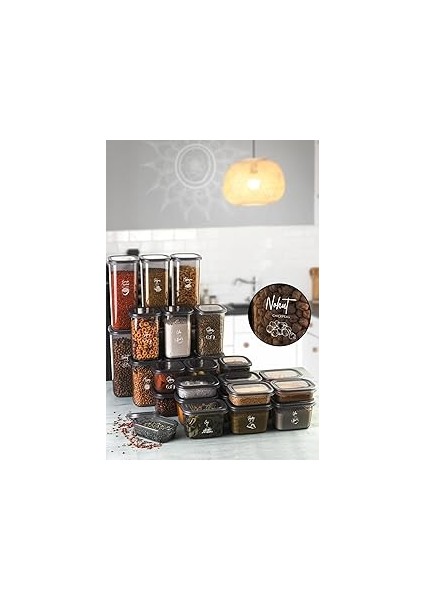 Beyaz Serigrafili 30LU Peggy ve Dikdörtgen Saklama Kabı Seti 6x(1,75, 1,2, 0,55,