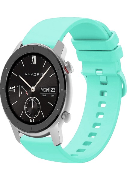 Amazfit Gtr 42MM ile Uyumlu Kordon Jel Silikon Tokalı Kayış