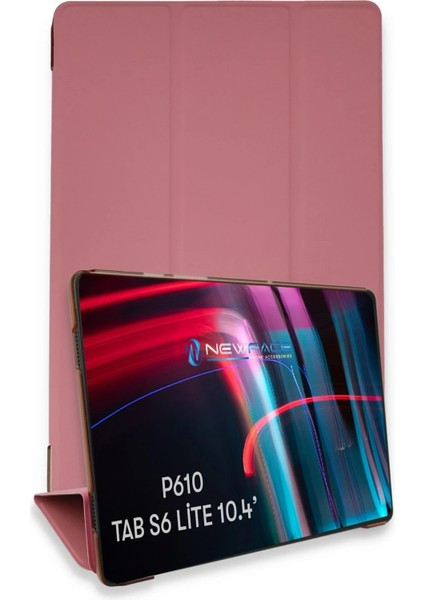 Samsung Galaxy P610 Tab S6 Lite 10.4 Kılıf Tablet Smart Kılıf - Pembe
