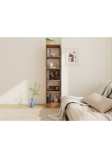 5 Bölmeli Kitaplık Amalfi-Beyaz