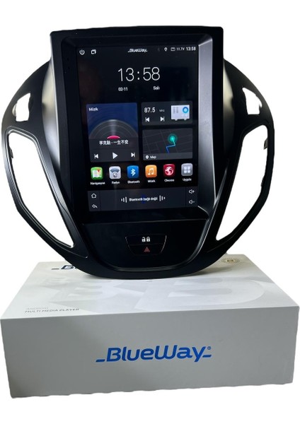 Ford Courier 2013-2023 Blueway 8-128 Tesla Tam Profesyonel Oem Multimedia