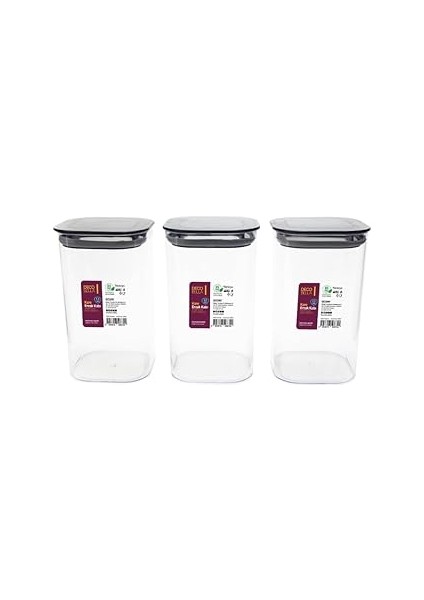 Omak Decobella 3 'lü 1.1 Lt. Erzak Kabı Seti