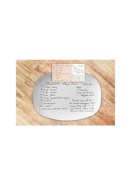 Print Dore Kişiye El Yazısı Tarif Tabağı, Yılbaşı Hediyesi, El Yazısı Re Ingilizce KUPA71