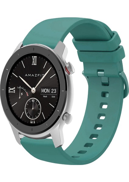 Amazfit Gtr 42MM ile Uyumlu Kordon Jel Silikon Tokalı Kayış