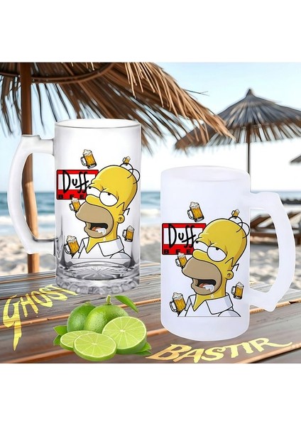 Simpson Duff Buzlu Ya Da Buzsuz Bira Bardağı