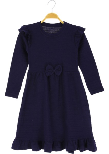 Kız Çocuk Elbise Fiyonklu