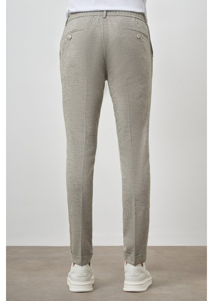 Erkek Çağla Yeşili Trend Tam Lastikli Slim Fit Pantolon indirimleri