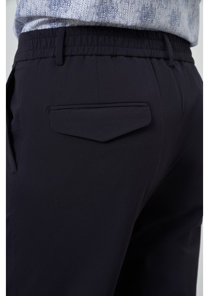 Erkek Lacivert Trend Slim Fit Tam Lastik Pantolon indirimleri