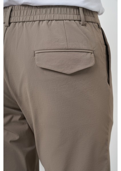 Erkek Vizon Trend Slim Fit Tam Lastik Pantolon fırsatları