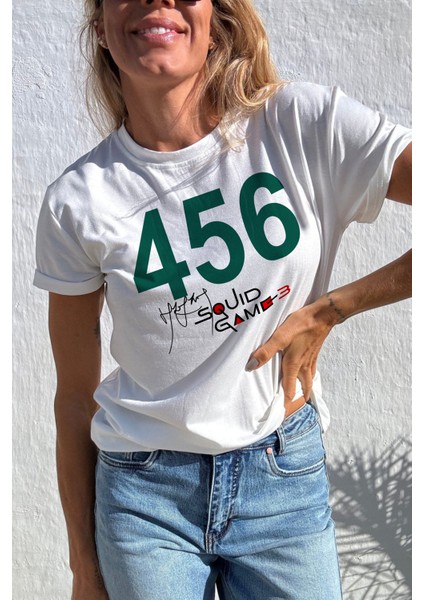 Squıd Game 456 Seong Gi-Hun Orijinal Imzalı Unisex T-Shirt/tişört - Tüm Yaş Grupları fiyatları