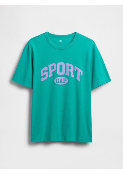 Erkek Yeşil Gap Logo Sport Relaxed T-Shirt fiyatları