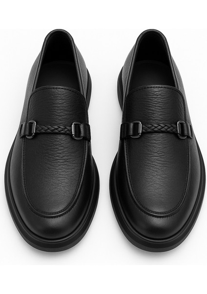 Erkek Siyah Deri Kuşaklı Casual Ayakkabı fiyatları