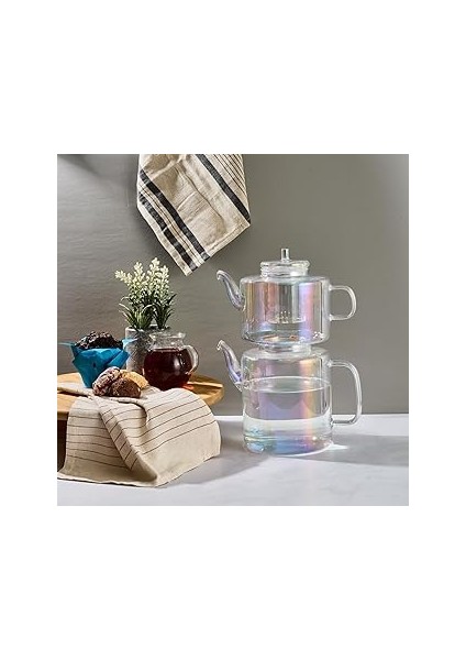 Luster Borosilikat Cam Çaydanlık