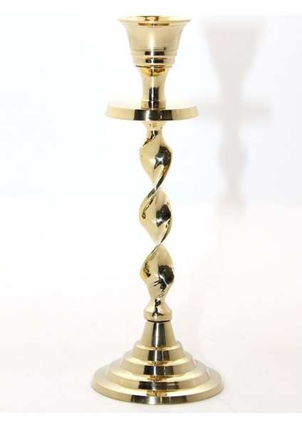 Tekli Pirinç Şamdan 18 cm