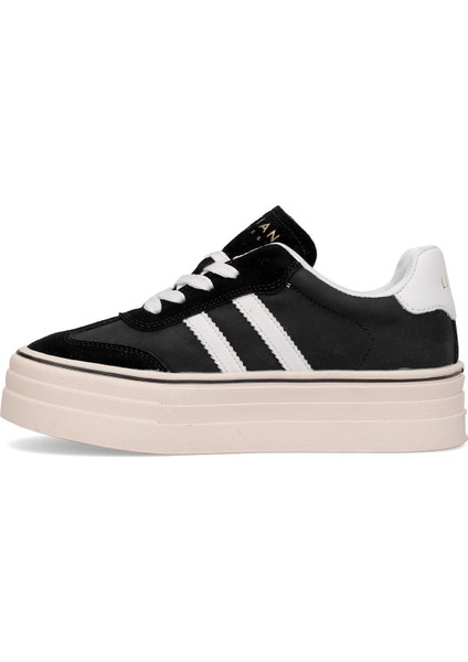 121230025N Angela Kadın Hakiki Deri Klasik Sneaker Siyah modelleri