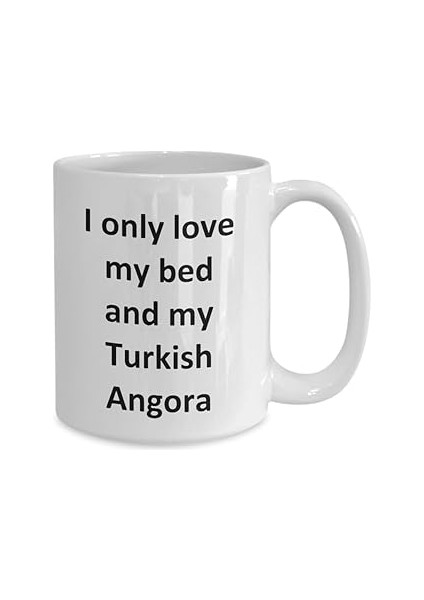 Print Dore Esprili Türk Angora Kupa - Türk Angora Kedisi Kahve Fincanı - Ingilizce Kupa Bardak Kupa