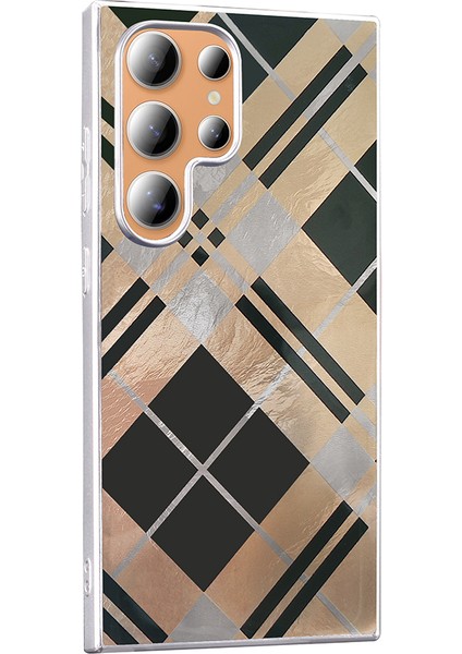 Galaxy S23 Ultra Kılıf Desenli F10T Mep Kapak - Gri Leopar