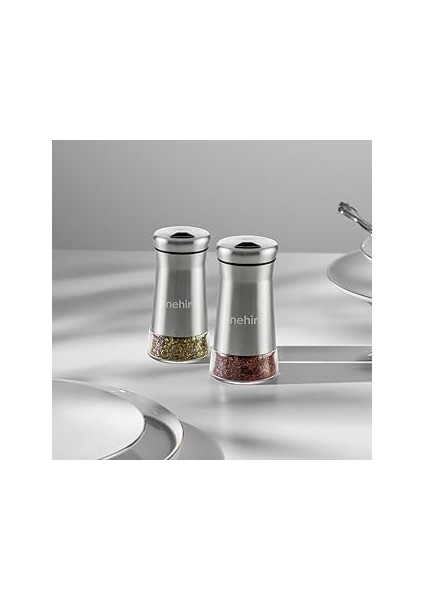 Idil 2'li Cam Silindir Tuzluk ve Biberlik Takımı