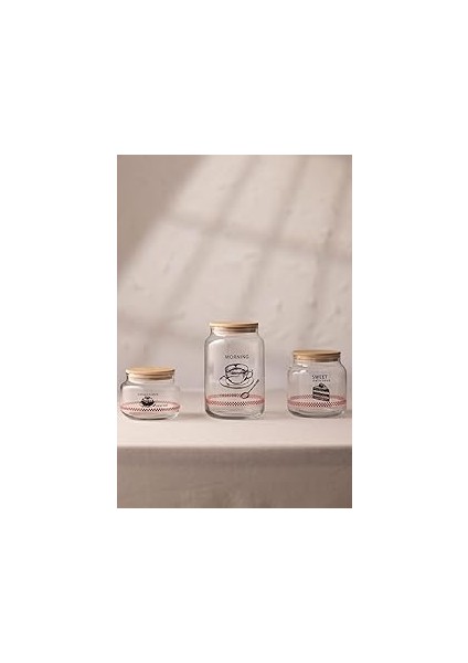 Toskana Jar 3'lü Kavanoz Seti 970 Cc/ 635 Cc/ 430 cc