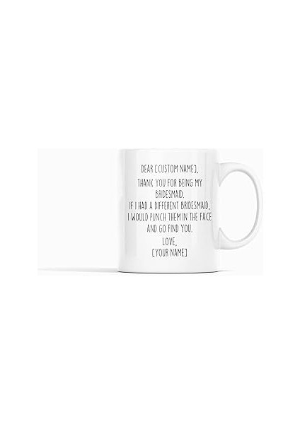 Print Dore Ingilizce Nedime Kahve Bardağı, Evlilik Hediyesi, Meksika Temalı Hediye, Nedime Kupası