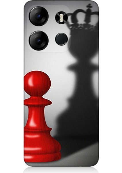 Tecno Spark Go 2023 Uyumlu Piyonun Taçlı Hayali Desenli Silikon Kılıf
