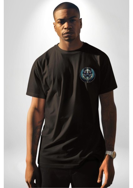 Isis - Büyü, Şifa ve Annelik Tanrıçası Mısır Siyah Oversize Kadın Erkek Ön ve Sırt Baskılı Tişört modelleri