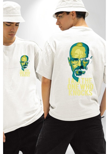 Breaking Bad Walter White Büyüsü Beyaz Oversize Kadın Erkek Ön ve Sırt Baskılı Tişört fırsatları