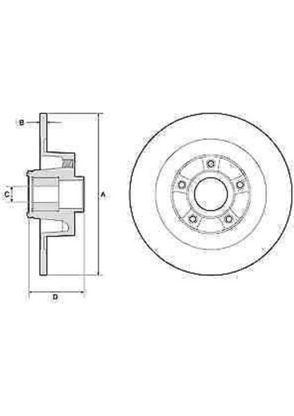 Delphı BG9132RS Arka Fren Aynası Adet Rulmanlı-Delıksız Grand Scenıc 12 274X88X5 432024048R