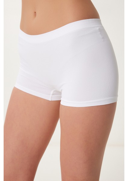 2’li Paket Dikişsiz Örme Boxer LGV0002 SİYAH BEYAZ