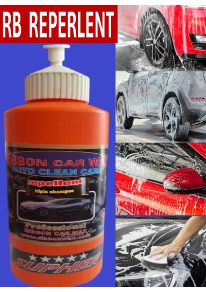 Ribbonwax Reperlent (Firçasiz Cilalı Oto Yıkama Şampuanı ) 1 Lt