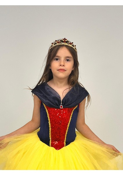 Kız Çocuk Kostüm Kasnaklı Pamuk Prenses Düşük Omuz Detaylı Prenses 3-8 Yaş fiyatları