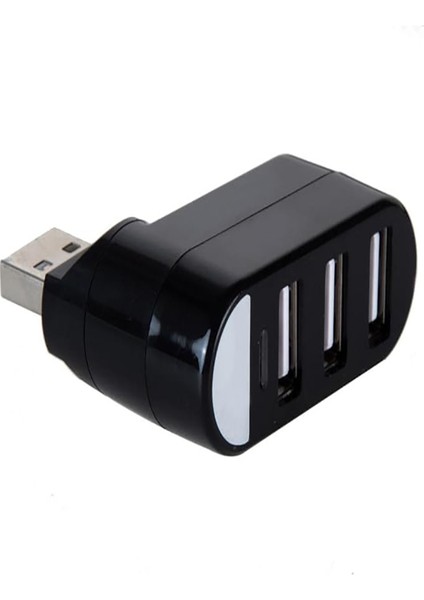 USB 2.0 Çoklu Hub Ayırıcı 3 Port 180 Derece Dönebilir USB Çoğaltıcı Çoklayıcı Bilgisayarlar Için