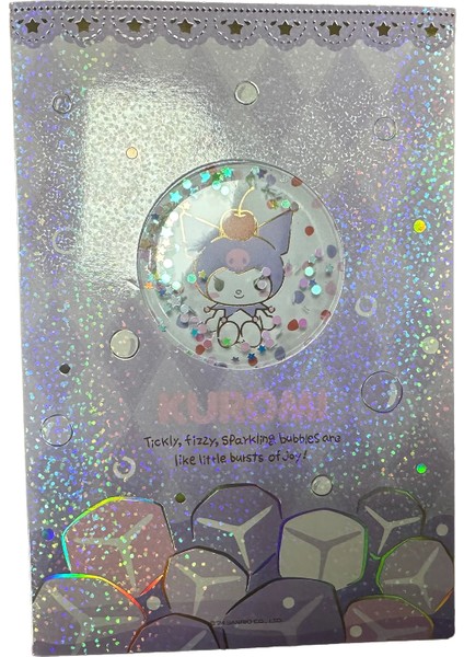 Sanrio Lisanslı Renkli Yaz Serisi Sert Kapak Sallantılı Not Defteri - Kuromi