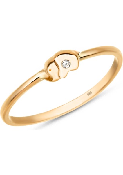 14 Ayar Altın Ince Fil Yüzük, Aşk Fil Yüzüğü, Hayvan Sever Takı modelleri