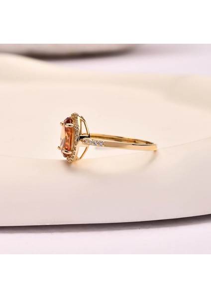 14 Ayar Altın Zultanit Tektaş Yüzük, Renk Değiştiren Altın Zultanit Yüzük, Nişan Yüzükler indirimleri