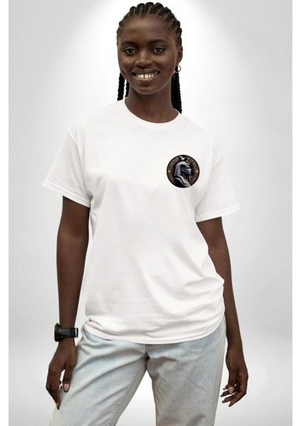 Mısır Firavun Geb Dünya Verimlilik ve Yılanlar Beyaz Oversize Kadın Erkek Ön ve Sırt Baskılı Tişört modelleri