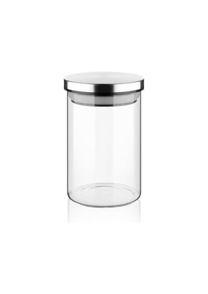 450ML Vakumlu Metal Kapaklı Borosilikat Cam Kavanoz (8.5CM*12CM) 1 Adet