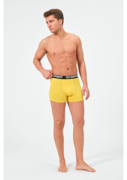 Erkekler İçin %95 Pamuk %5 Elastan Likralı Çok Renkli Boxer – 6’lı Özel Kutu fırsatları