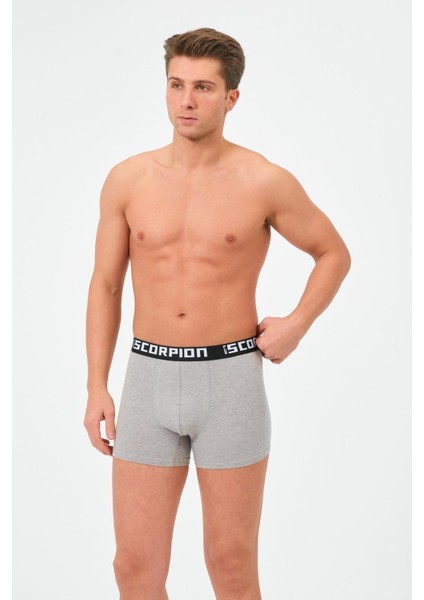 Erkekler İçin %95 Pamuk %5 Elastan Likralı Çok Renkli Boxer – 6’lı Özel Kutu