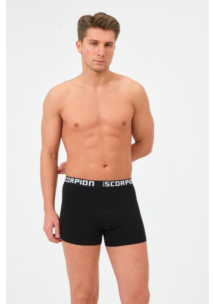 Erkekler İçin %95 Pamuk %5 Elastan Likralı Çok Renkli Boxer – 6’lı Özel Kutu