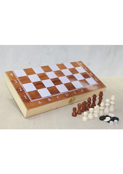 Ahşap Kutulu Satranç Model 1