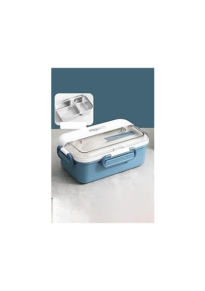Tek Kat Çift Bölme Bento Lunch Box Ofis-Okul Için Yeni Nesil Sefer Tası Paslanmaz Çelik 5