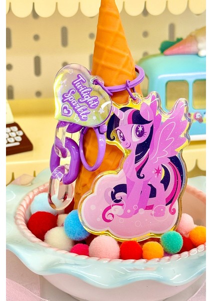 My Little Pony Lisanslı Lazer Akrilik Anahtarlık
