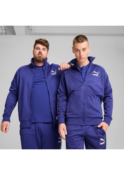 Erkek Mor Puma T7 Iconıc Track Jacket Mor Erkek Fermuarlı Ceket